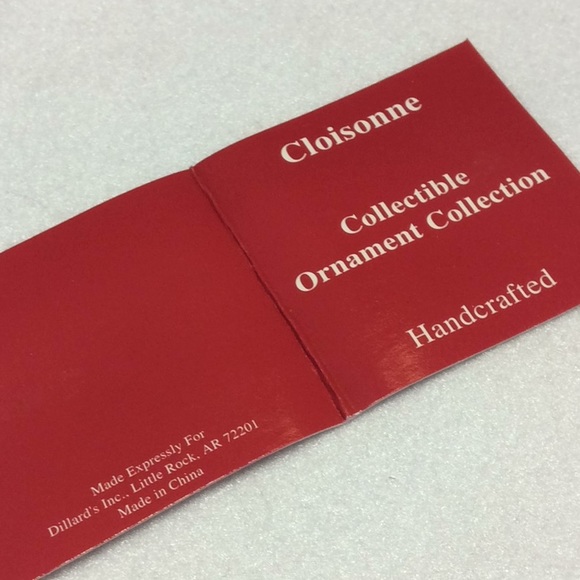 FINAL SALE PRICE Dillard’s Cloisonné Pine Cone Ornament w/Red Box - Picture 7 of 8